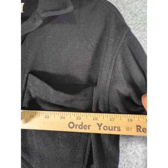 Every Black Cropped Long Sleeve Polo Pullover Womens XS Minimalist preppy grunge - Picture 5 of 8